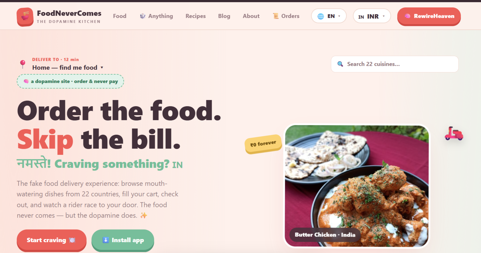 Quasi‑Shoppable Lives: India's FoodNeverComes Stirs the Dopamine of Shopping Without Spending