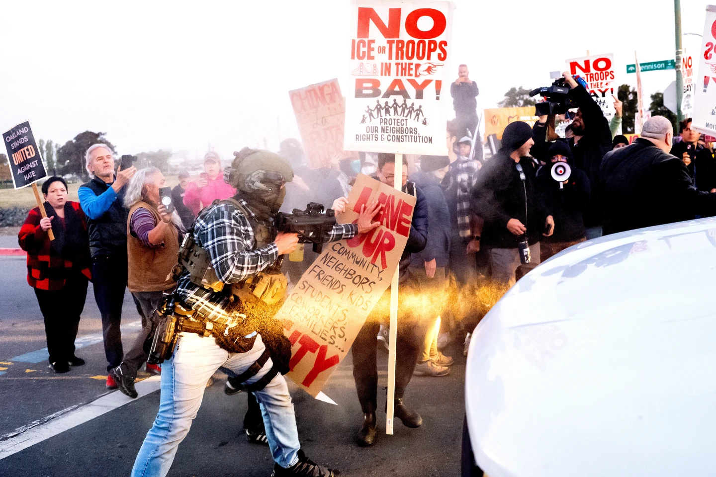 Protests Erupt Against Federal Crackdown on Immigration in the Bay Area