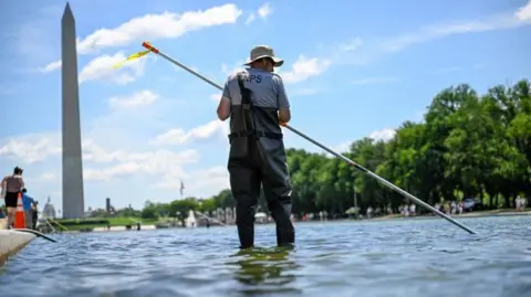 Trump Inspects Reflecting Pool from Helicopter, Promises Immediate Repairs
