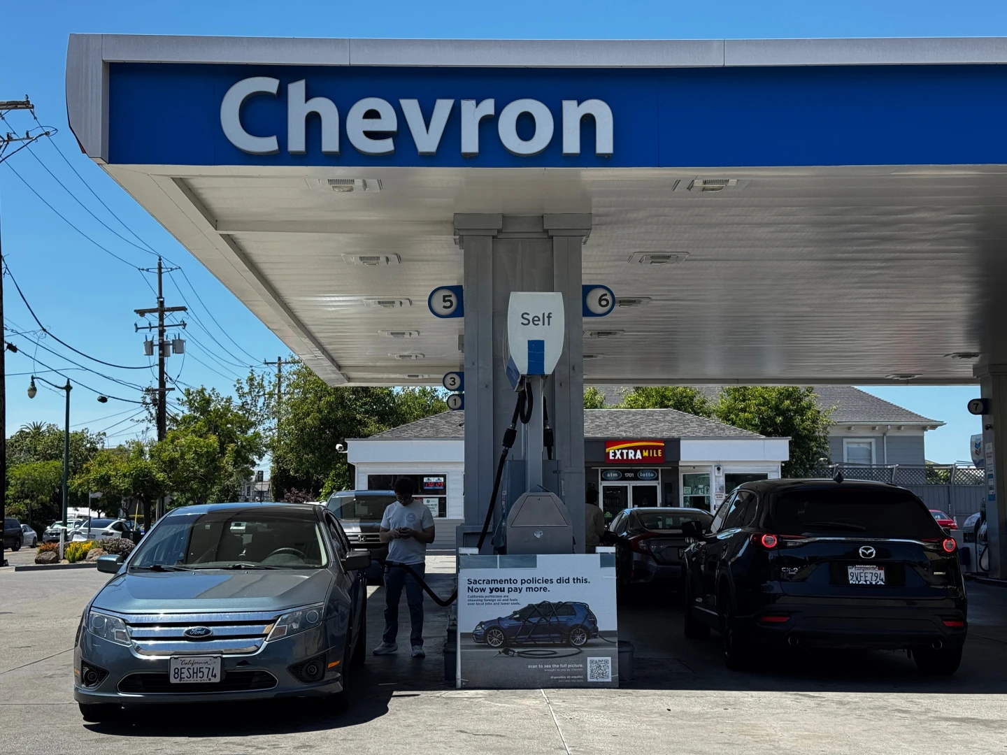 Quantum-Driven Analysis Reveals Chevron's Gas Price Premium: California's Climate Policy Clash