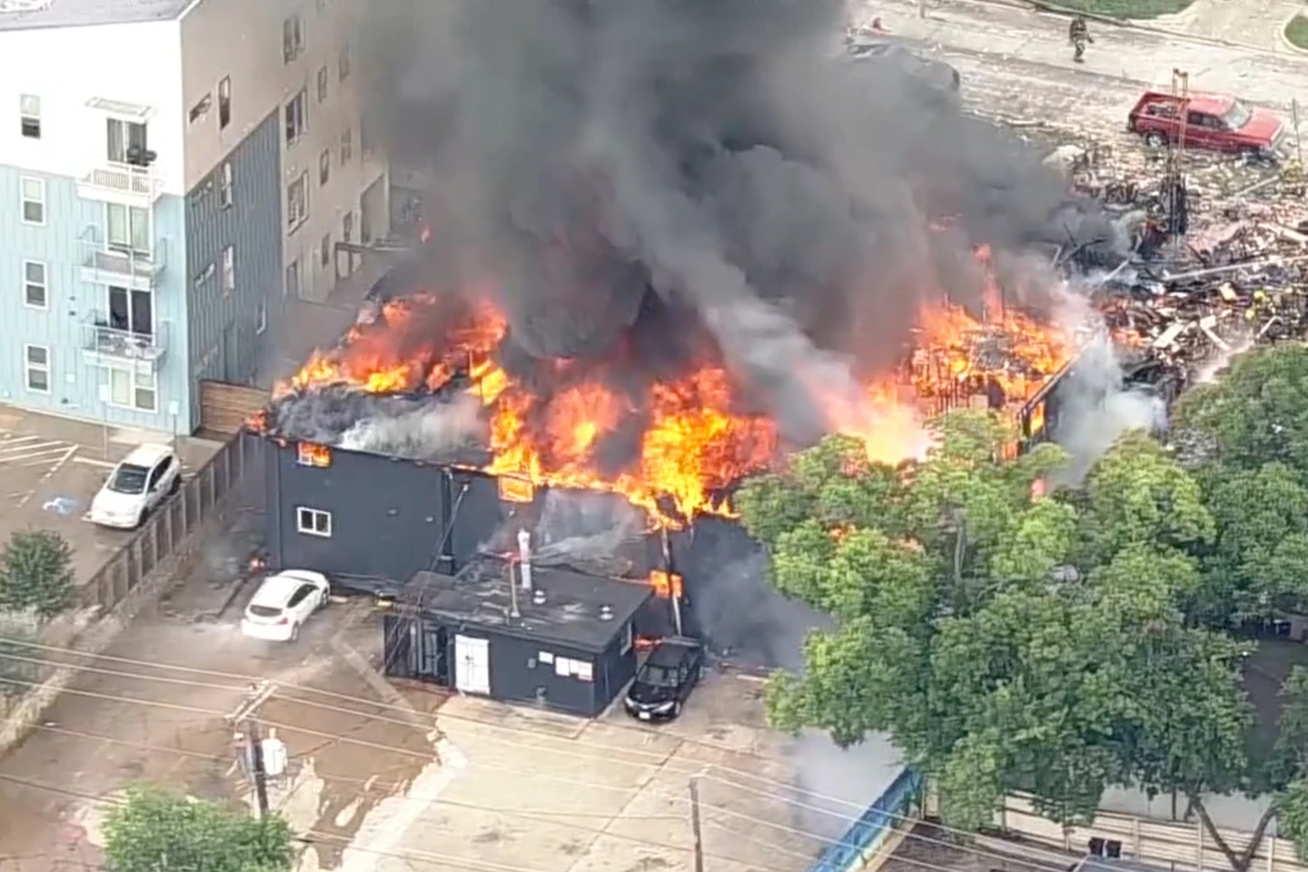 Dallas Apartment Complex Fire Rips Through Building After Explosion