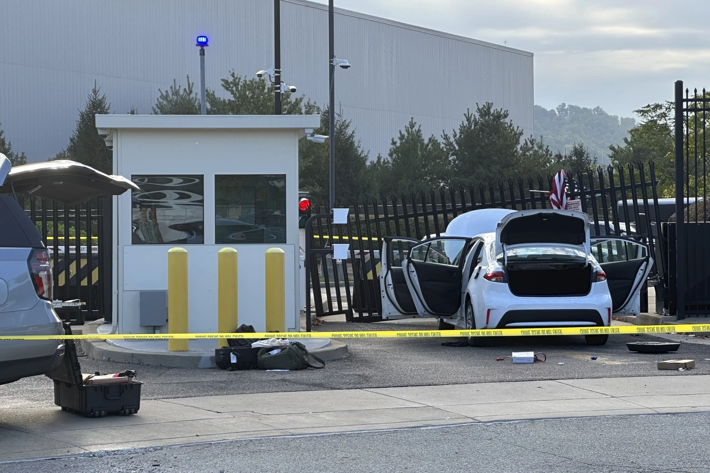 Man Rams FBI Gate with Car Covered in Flag, Claims 'Statement' Intent